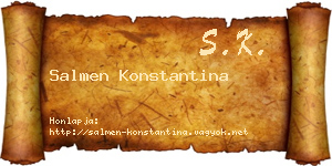Salmen Konstantina névjegykártya